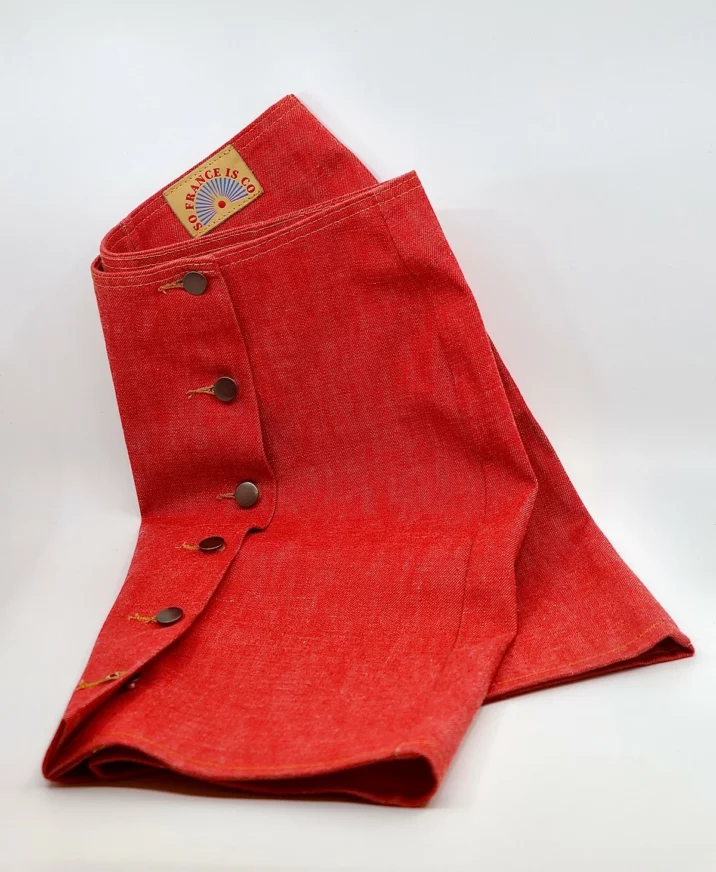 Jupe en jeans rouge pour femme par So France is Co